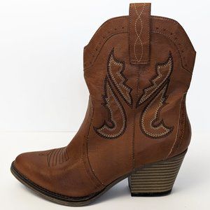 Mia Vegan Horseback Cowboy Boots, 2 1/2" Heel, Size: 7 1/2